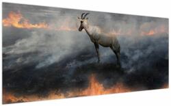 Mivali Tablou cu capră de munte în foc, dintr-o bucată 200x100 cm (V022106V200100)