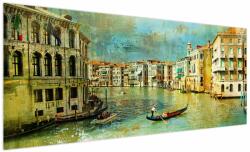 Mivali Tablou - Canalul de la Veneția și gondole, dintr-o bucată 250x125 cm (V023312V250125)