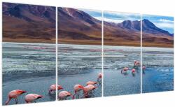 Mivali Tablou - Flamingo, din patru bucăți 160x80 cm (V023797V16080)
