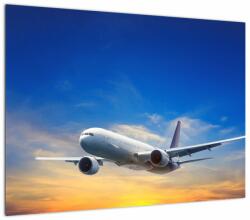 Mivali Tablou pe sticlă cu avion, dintr-o bucată 70x50 cm pe sticlă (V022268V7050GD)