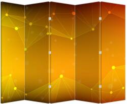 Mivali Paravan - Abstract galben, din 5 bucăți, 210x170 cm (P020045P225180)