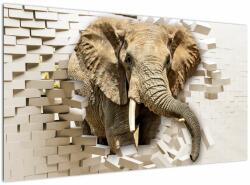 Mivali Tablou - Elefant spârgând peretele, dintr-o bucată 120x70 cm (V022794V12070)