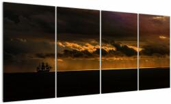 Mivali Tablou unei vele în apus de soare, din patru bucăți 160x80 cm (V020489V16080)