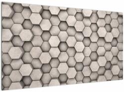 Mivali Tablou - Hexagoane design beton, dintr-o bucată 120x70 cm (V023125V12070)