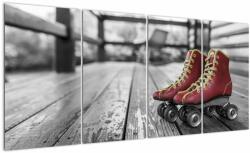Mivali Tablou cu pantofi cu role vechi roșii, din patru bucăți 160x80 cm (V021119V16080)