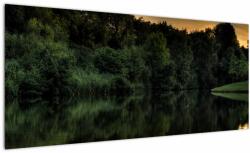 Mivali Tablou cu lac în pădure, dintr-o bucată 100x40 cm (V020974V10040)