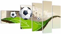 Mivali Tablou - Teren de fotbal, din cinci bucăți 110x60 cm (V023515V11060)