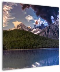 Mivali Tablou cu lac și munți, dintr-o bucată 70x70 cm (V020462V7070)