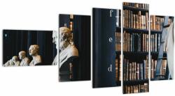 Mivali Tablou - La bibliotecă, din cinci bucăți 110x60 cm (V021655V11060)