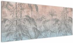 Mivali Tablou - Plante tropicale pe perete, dintr-o bucată 145x58 cm (V022877V14558)