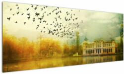 Mivali Tablou peisajului pictat cu sediul, dintr-o bucată 145x58 cm (V021987V14558)