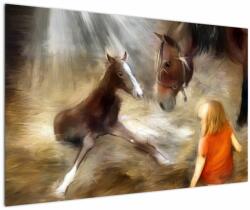 Mivali Tablou - Bine ai venit, căluțul mic, dintr-o bucată 120x80 cm (V021456V12080)