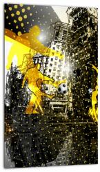 Mivali Tablou - Fotbal în marele oraș, dintr-o bucată 20x30 cm (V023543V2030)