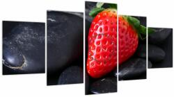 Mivali Tablou cu căpșună (cu ceas), din cinci bucăți 150x80 cm cu ceas (V021016V15080C)