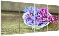 Mivali Tablou - plantă violetă, din patru bucăți 160x80 cm (V020582V16080)