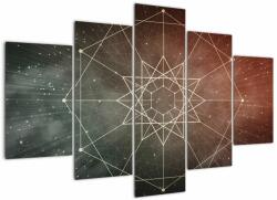 Mivali Tablou - Dodecagrama cosmică, din cinci bucăți 150x105 cm (V022894V150105)