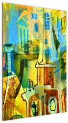 Mivali Tablou - Arhitectură, abstractizare cubistă, dintr-o bucată 60x90 cm (V023269V6090)