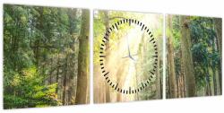 Mivali Tablou - Poteci în pădure (cu ceas), din trei bucăți 90x30 cm cu ceas (V022694V9030C)