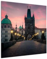 Mivali Tablou - Pe podul lui Carol, Praga, dintr-o bucată 70x70 cm (V021724V7070)