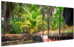 Mivali Tablou - Nava din lemn în canal , Thailand, dintr-o bucată 120x50 cm (V021513V12050)