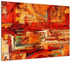 Mivali Tablou pe sticlă cu pictură pe pereți, dintr-o bucată 70x50 cm pe sticlă (V021108V7050GD)