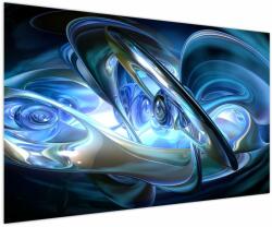 Mivali Tabloul fractalilor în albastru, dintr-o bucată 150x100 cm (V020068V150100)