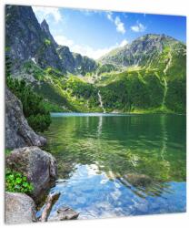 Mivali Tablou cu lac în munții Tatra, dintr-o bucată 40x40 cm (V021101V4040)