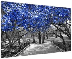 Mivali Tablou - Copaci albaștri Central Park, New York, din trei bucăți 120x80 cm (V023118V120803PCS)