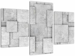 Mivali Tablou - Abstracție cu faianță de beton, din trei bucăți 90x60 cm (V021997V90603PCS)