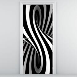 Mivali Fototapet pentru ușă - Abstracție cu dungi de zebră (D021960D95205)