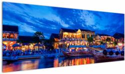 Mivali Tablou - Orașul de noapte Hoi An, Vietnam, dintr-o bucată 145x58 cm (V022583V14558)