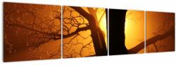 Mivali Tablou cu copac în apus de soare, din patru bucăți 160x40 cm (V020431V16040)