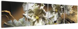 Mivali Tablou - Flori de orhidee pe fundal de marmură, din patru bucăți 160x40 cm (V022774V16040)