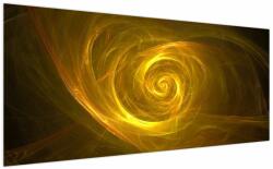 Mivali Tabloul cu spirala abstractă în galben, dintr-o bucată 200x100 cm (V020128V200100)