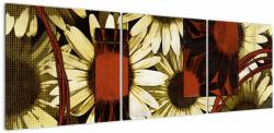 Mivali Tablou cu flori, din trei bucăți 150x50 cm (V022270V15050)