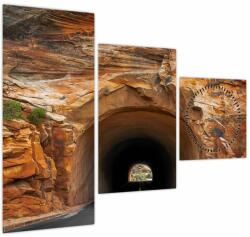 Mivali Tablou - tunel în stâncă (cu ceas), din trei bucăți 90x70 cm cu ceas (V020581V9070C)