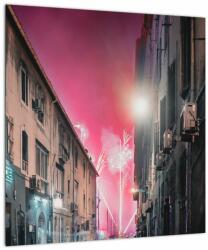 Mivali Tablou pe sticlă - Artificii din Marseille, dintr-o bucată 40x40 cm pe sticlă (V021622V4040GD)
