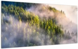 Mivali Tablou pe sticlă peisajului montan, dintr-o bucată 100x50 cm pe sticlă (V022170V10050GD)