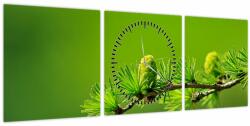 Mivali Tablou con verde (cu ceas), din trei bucăți 90x30 cm cu ceas (V020627V9030C)
