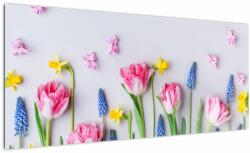 Mivali Tablou - Flori de primăvară, dintr-o bucată 100x40 cm (V022652V10040)