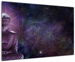 Mivali Tablou - Buddha cu florile vieții, dintr-o bucată 90x60 cm (V023113V9060)
