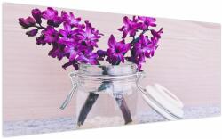Mivali Tablou cu flori violete, dintr-o bucată 200x100 cm (V020367V200100)