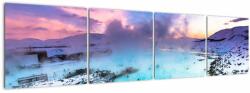 Mivali Tablou - Laguna albastră din Islanda, din patru bucăți 160x40 cm (V022344V16040)