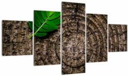 Mivali Tablou cu frunză pe trunchi de copac, din cinci bucăți 125x70 cm (V020813V12570)