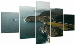 Mivali Tablou - Stânci în ocean, din cinci bucăți 125x70 cm (V022446V12570)