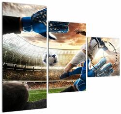 Mivali Tablou - Fotbalist (cu ceas), din trei bucăți 90x70 cm cu ceas (V023106V9070C)