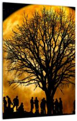 Mivali Tablou cu luna și siluete, dintr-o bucată 30x40 cm (V020995V3040)