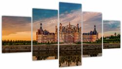 Mivali Tablou cu castel (cu ceas), din cinci bucăți 150x80 cm cu ceas (V020800V15080C)