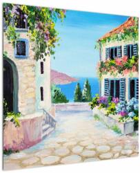 Mivali Tablou - Alee grecească, pictură în ulei, dintr-o bucată 70x70 cm (V023179V7070)