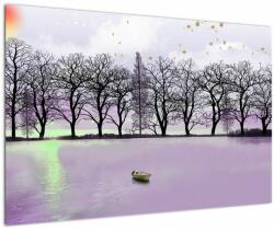 Mivali Tablou - Barcă pe lac, dintr-o bucată 90x60 cm (V022413V9060)